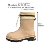 Maxbell Women's Rain Boots Fashion PVC Nonslip Rainboots for Outside Travel Trekking M