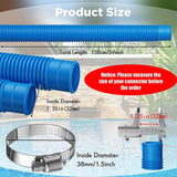 Maxbell Swimming Pool Filter Hose Compact 1.25" Diameter Indoor Outdoor Garden Patio 2set