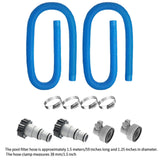 Maxbell Swimming Pool Filter Hose Compact 1.25" Diameter Indoor Outdoor Garden Patio 2set