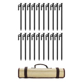 Maxbell 20x Tent Stakes Steel Heavy Duty Ground Stakes for Gardening Camping Outdoor