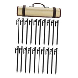 Maxbell 20x Tent Stakes Steel Heavy Duty Ground Stakes for Gardening Camping Outdoor