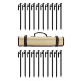 Maxbell 20x Tent Stakes Steel Heavy Duty Ground Stakes for Gardening Camping Outdoor