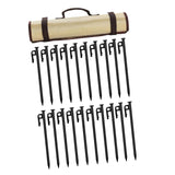 Maxbell 20x Tent Stakes Steel Heavy Duty Ground Stakes for Gardening Camping Outdoor