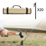 Maxbell 20x Tent Stakes Steel Heavy Duty Ground Stakes for Gardening Camping Outdoor