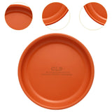 Maxbell Camping Dish Stainless Steel Lightweight Dinner Dish for Hiking Travel Beach Orange