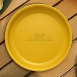 Maxbell Camping Dish Stainless Steel Lightweight Dinner Dish for Hiking Travel Beach Yellow