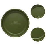 Maxbell Camping Dish Stainless Steel Lightweight Dinner Dish for Hiking Travel Beach Green