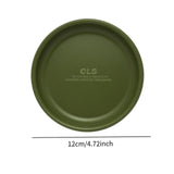 Maxbell Camping Dish Stainless Steel Lightweight Dinner Dish for Hiking Travel Beach Green