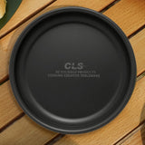 Maxbell Camping Dish Stainless Steel Lightweight Dinner Dish for Hiking Travel Beach Black