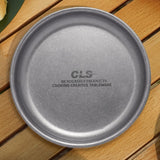 Maxbell Camping Dish Stainless Steel Lightweight Dinner Dish for Hiking Travel Beach Silver