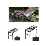 Maxbell Folding Grill Table Compact Folding Picnic Table for Camping Backyard Hiking M