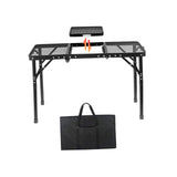 Maxbell Folding Grill Table Compact Folding Picnic Table for Camping Backyard Hiking M