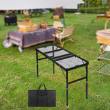 Maxbell Folding Grill Table Compact Folding Picnic Table for Camping Backyard Hiking M
