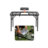 Maxbell Folding Grill Table Compact Folding Picnic Table for Camping Backyard Hiking L