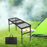 Maxbell Folding Grill Table Compact Folding Picnic Table for Camping Backyard Hiking L