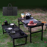 Maxbell Folding Grill Table Compact Folding Picnic Table for Camping Backyard Hiking L