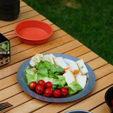 Maxbell Camping Plate Easy to Clean Utensils Dinner Plate for Kitchen Fishing Indoor Yellow