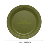 Maxbell Camping Plate Easy to Clean Utensils Dinner Plate for Kitchen Fishing Indoor Green