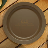 Maxbell Camping Plate Easy to Clean Utensils Dinner Plate for Kitchen Fishing Indoor Brown