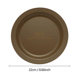 Maxbell Camping Plate Easy to Clean Utensils Dinner Plate for Kitchen Fishing Indoor Brown