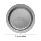 Maxbell Camping Plate Easy to Clean Utensils Dinner Plate for Kitchen Fishing Indoor Silver