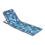 Maxbell Folding Beach Chair with Adjustable Backrest Padded Foldable Chair Beach Mat Maple Leaves