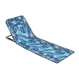 Maxbell Folding Beach Chair with Adjustable Backrest Padded Foldable Chair Beach Mat Maple Leaves