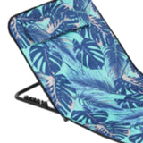 Maxbell Folding Beach Chair with Adjustable Backrest Padded Foldable Chair Beach Mat Maple Leaves