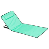 Maxbell Folding Beach Chair with Adjustable Backrest Padded Foldable Chair Beach Mat Grass Green