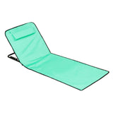 Maxbell Folding Beach Chair with Adjustable Backrest Padded Foldable Chair Beach Mat Grass Green