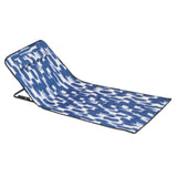 Maxbell Folding Beach Chair with Adjustable Backrest Padded Foldable Chair Beach Mat Blue White Graffiti