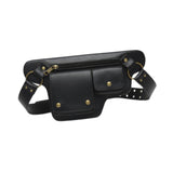 Maxbell Waist Pack Punk Style Hip Bag Wallet Waist Bag for Travel Fishing Hiking Black