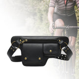 Maxbell Waist Pack Punk Style Hip Bag Wallet Waist Bag for Travel Fishing Hiking Black