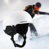 Maxbell Ski Helmet Portable Snowboard Helmet for Skateboarding Outdoor Winter Sports White