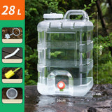Maxbell Water Bucket 28 L with Faucet Water Carrier for BBQ Self Driving Cars Hiking With Cover