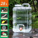 Maxbell Water Bucket 28 L with Faucet Water Carrier for BBQ Self Driving Cars Hiking With Cover Faucet