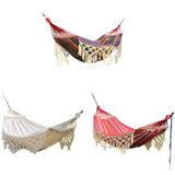 Maxbell Boho Hammock Macrame Hammock Outdoor Hammock for Picnic Patio Indoor Outdoor Red