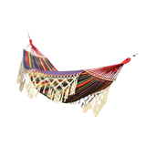 Maxbell Boho Hammock Macrame Hammock Outdoor Hammock for Picnic Patio Indoor Outdoor Red