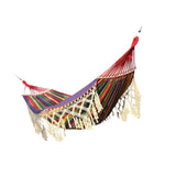 Maxbell Boho Hammock Macrame Hammock Outdoor Hammock for Picnic Patio Indoor Outdoor Red