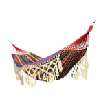 Maxbell Boho Hammock Macrame Hammock Outdoor Hammock for Picnic Patio Indoor Outdoor Red