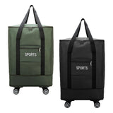 Maxbell Rolling Duffle Bag Storage Bag Waterproof Wheeled for Sports Weekend Camping green
