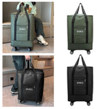 Maxbell Rolling Duffle Bag Storage Bag Waterproof Wheeled for Sports Weekend Camping green