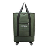 Maxbell Rolling Duffle Bag Storage Bag Waterproof Wheeled for Sports Weekend Camping green