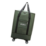 Maxbell Rolling Duffle Bag Storage Bag Waterproof Wheeled for Sports Weekend Camping green