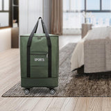 Maxbell Rolling Duffle Bag Storage Bag Waterproof Wheeled for Sports Weekend Camping green