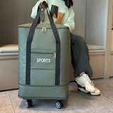 Maxbell Rolling Duffle Bag Storage Bag Waterproof Wheeled for Sports Weekend Camping green