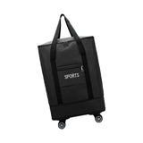 Maxbell Rolling Duffle Bag Storage Bag Waterproof Wheeled for Sports Weekend Camping dark blue