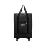 Maxbell Rolling Duffle Bag Storage Bag Waterproof Wheeled for Sports Weekend Camping dark blue