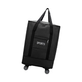 Maxbell Rolling Duffle Bag Storage Bag Waterproof Wheeled for Sports Weekend Camping dark blue