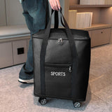 Maxbell Rolling Duffle Bag Storage Bag Waterproof Wheeled for Sports Weekend Camping dark blue